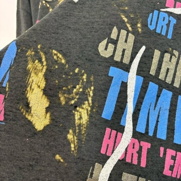 Vintage 90s MC Hammer U Can’t Touch This 1990 hip hop tee black pink L - Picture 7 of 8